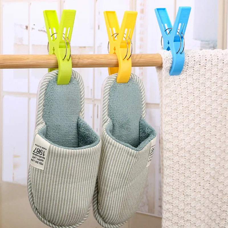 4Pcs Beach Towel Clips Plastic Quilt Pegs for Laundry Sunbed Lounger Clothes Pegs Home Bathroom Organization