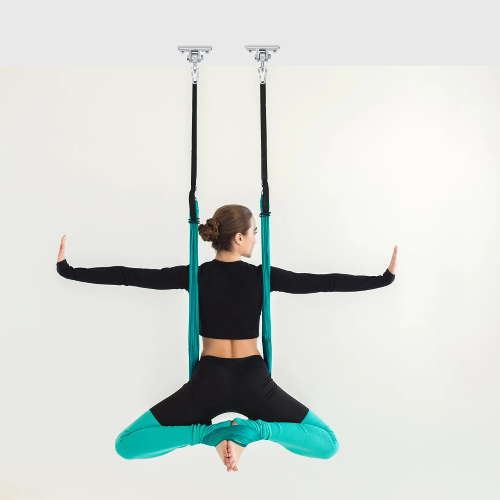 

1Set Heavy Duty Swing Hanger Hooks Steel Swing Hanging Set for Hammock Chair Rattan Chair Indoor Outdoor Playground