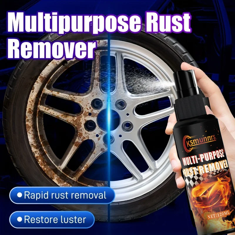 สเปรย์กําจัดสนิม RV น้ํายาทําความสะอาดรถจักรยานยนต์ เหมาะสําหรับรถยนต์ จักรยาน และพื้นผิวโลหะตกแต่งบ้าน - การป้องกันสนิมอย่างรวดเร็ว