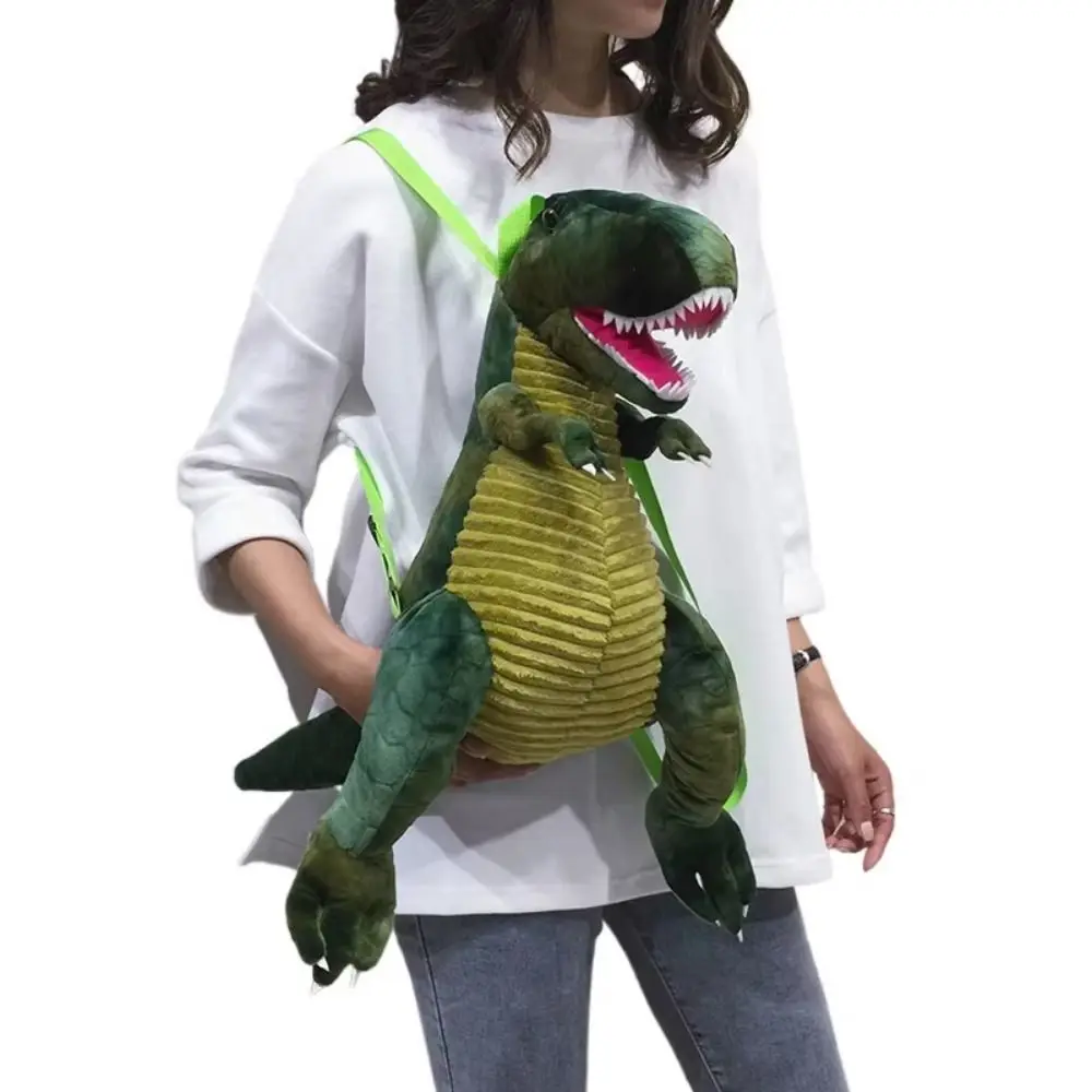 Creative Cartoon Dinosaur Backpack Simulation Dinosaur 3D Animal Dinosaur Bag Large Capacity Cute Dinosaur Backpack