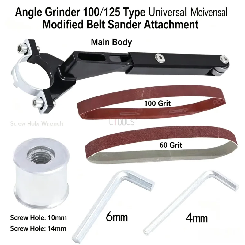 Angle Grinder To Belt Sander Conversion Bracket M10/M14 Universal Sanding Stand for Wood Polishing Rust Removal Knife Sharpening