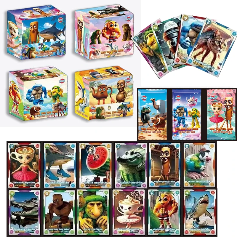 

Trading Cards Italian Brainrot Cards of Collection Tungtungtung Sahur Tralalero Tralala Card Game Toy For Children Birthday Gift