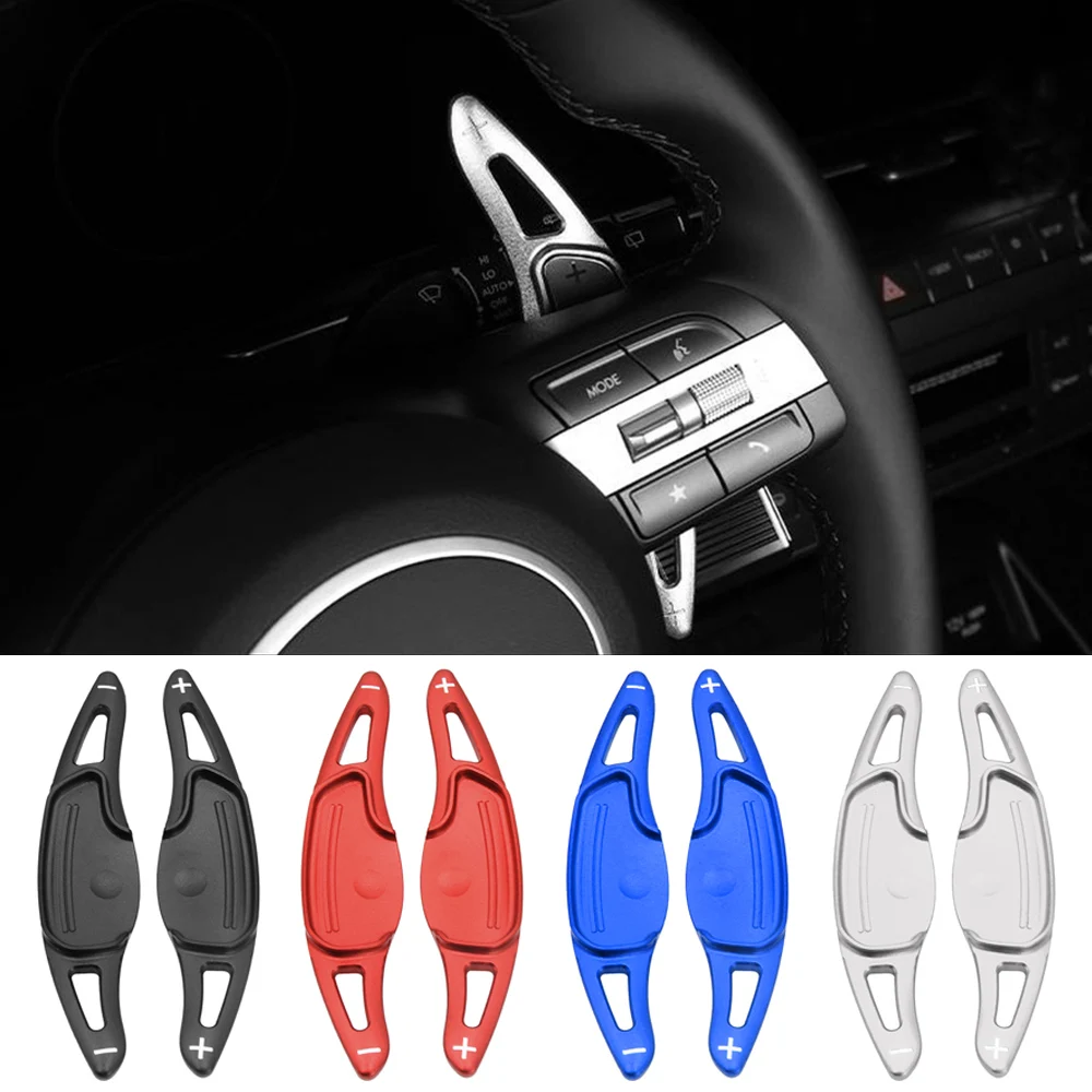 For Hyundai Kona SX2 2024 N-line EV Electric HEV Hybrid Car Steering Wheel Paddle Shifter DSG Extension Stickers Gear Styling