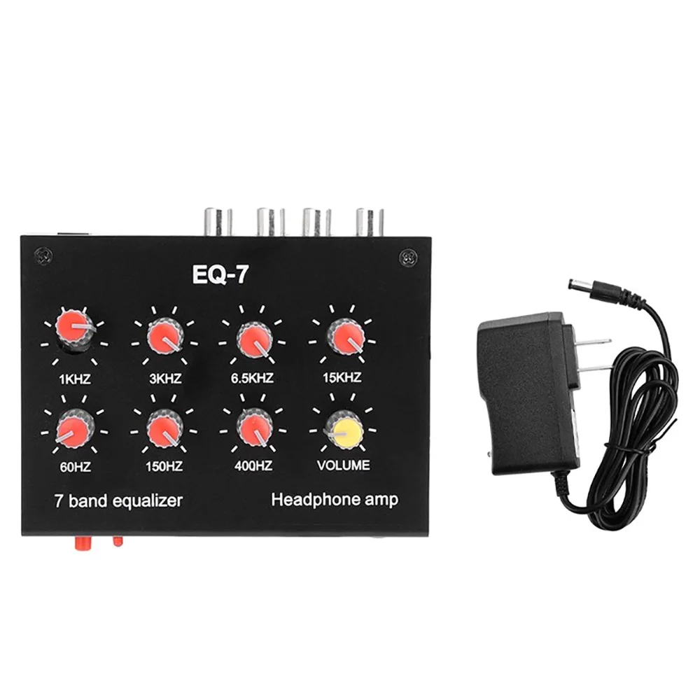 

EQ7 Hi-Fi 7-полосный аудиоусилитель EQ с управлением басами/средними/пульсами — предусилитель и усилитель для наушников (DC 5-12 В)