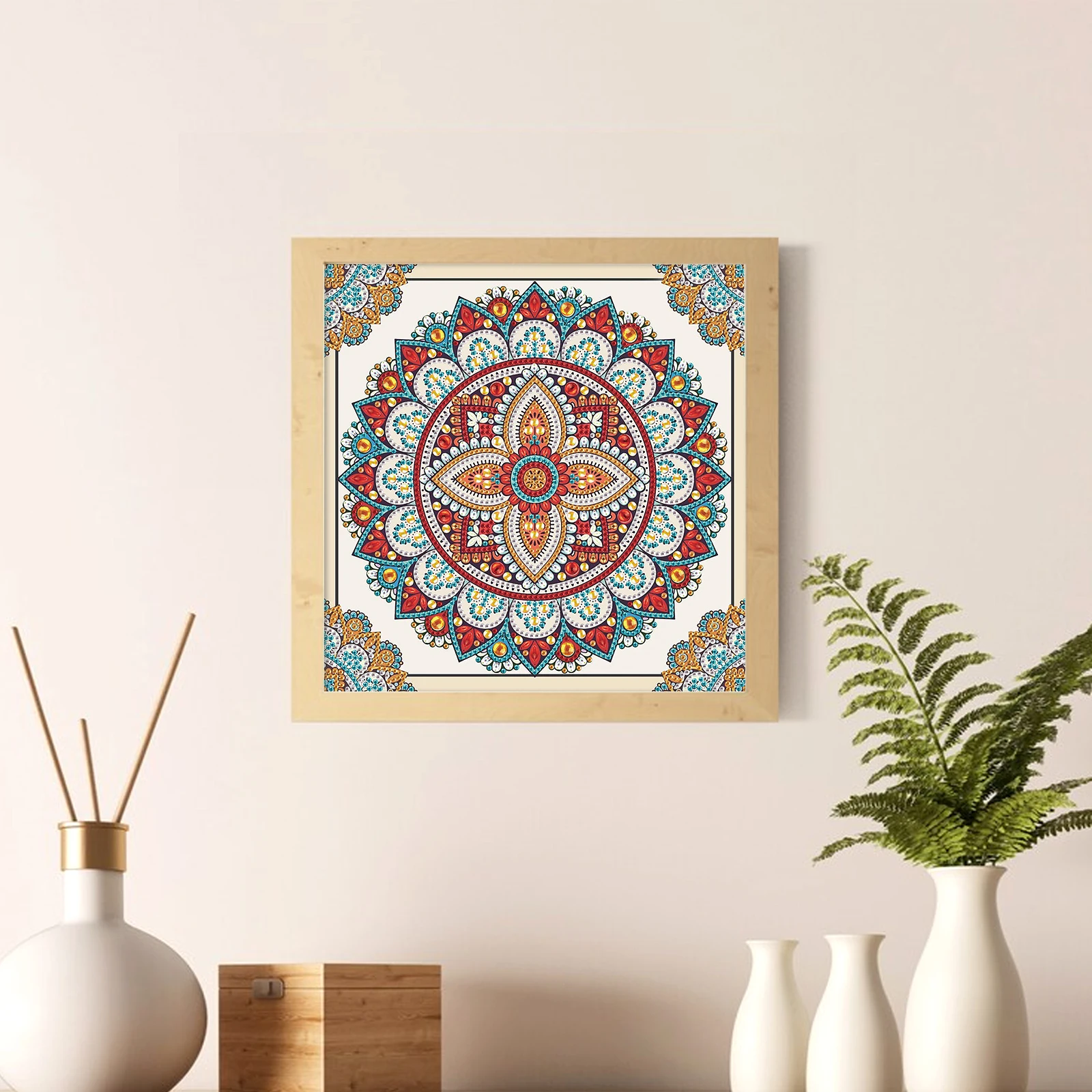Flower Special Shape Diamond Art Painting Kit for Adult Beginner,Crystal Diamond Special Shape Kit for Home Wall Decoration Gift view 5