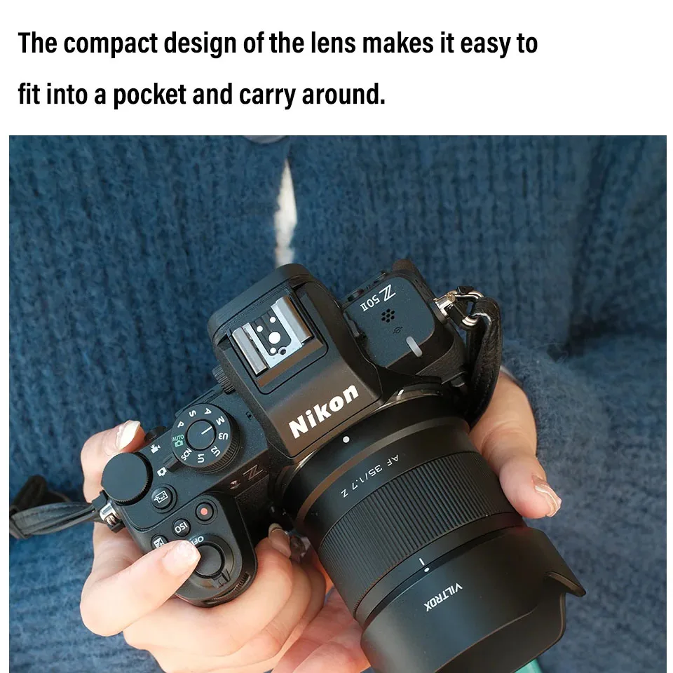 Viltrox AF 35 مللي متر F1.7 APS-C عدسات تركيز تلقائي فتحة كبيرة صورة Lanscape عدسة التصوير لسوني A7 III فوجي Z50 نيكون Z30 #5