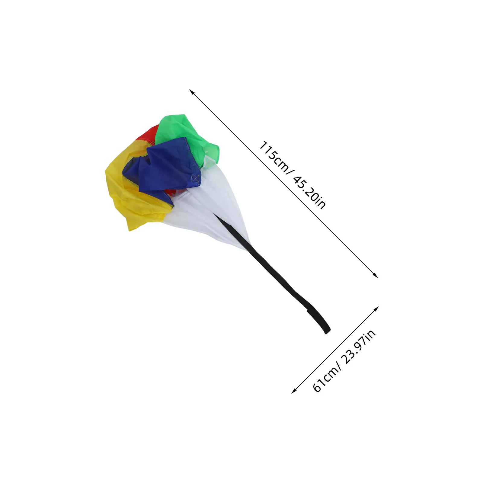 Colorful Kids Resistance Parachute Football Running Speed Training Equipment Polyester Mesh Stabilized Chute for Track Field