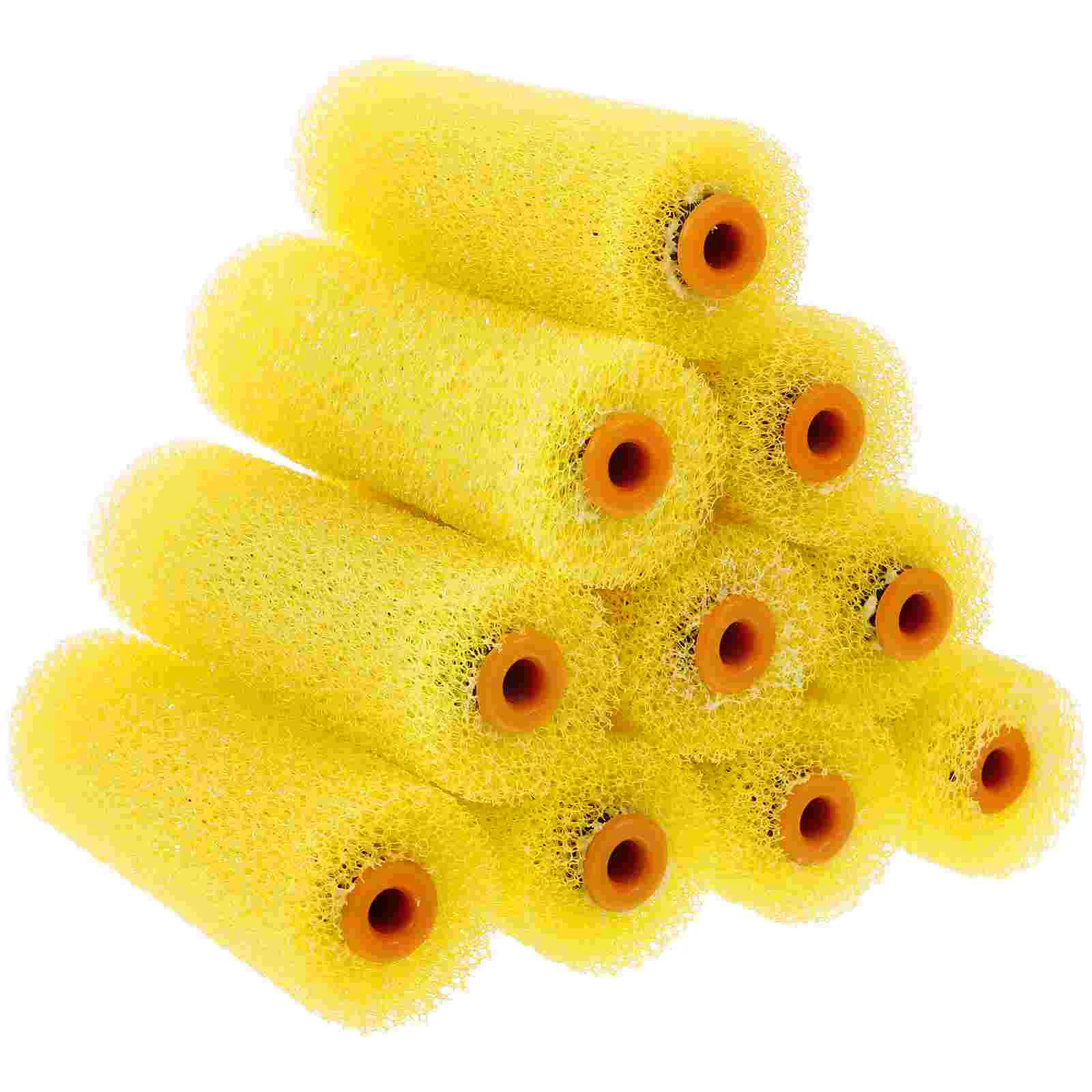 

10 Pcs Embroidery Roller Brush Replacement Paint Covers Sponge for Frame Small Sleeves Rollers House Painting