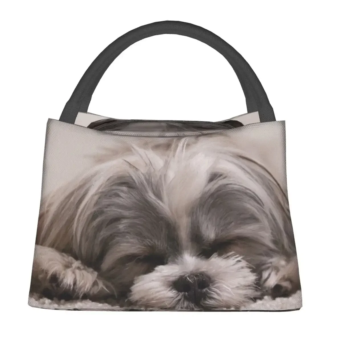 Shih Tzu Sleeping Lunch Bags Insulated Bento Box Leakproof Lunch Tote Picnic Bags Cooler Thermal Bag for Woman Children Work