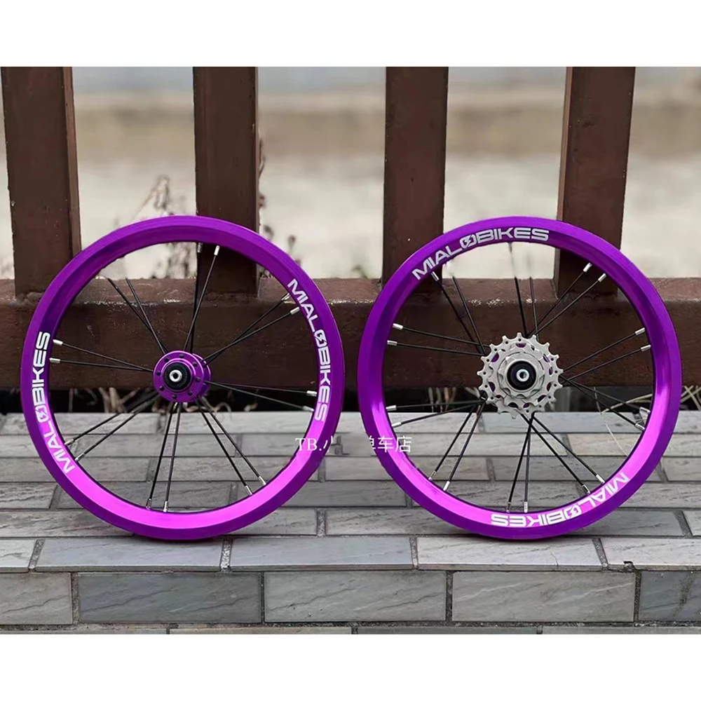 MIALO Leichtmetallfelgen 14 Zoll 16 Zoll 305 412 Felge Scheibenbremse 3 Geschwindigkeit 74 mm 85 mm für Fnhon Breeze Faltrad-Laufradsatz