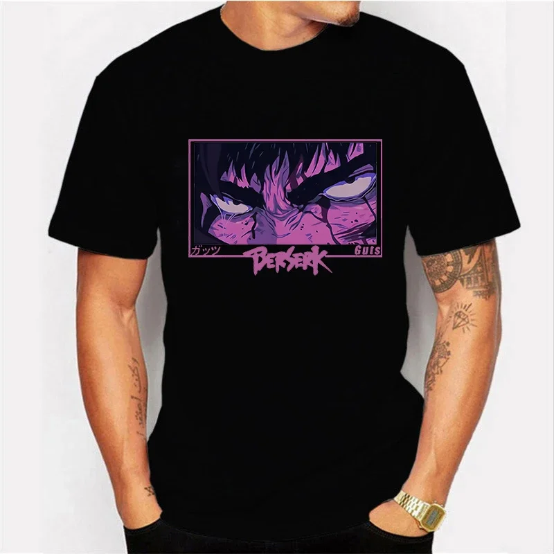 Berserk T Shirt Men\'s Clothing Japanese Fashion Anime Tshirt Short Sleeve Tee Harajuku Cartoon Print T-shirt Summer Tops Men