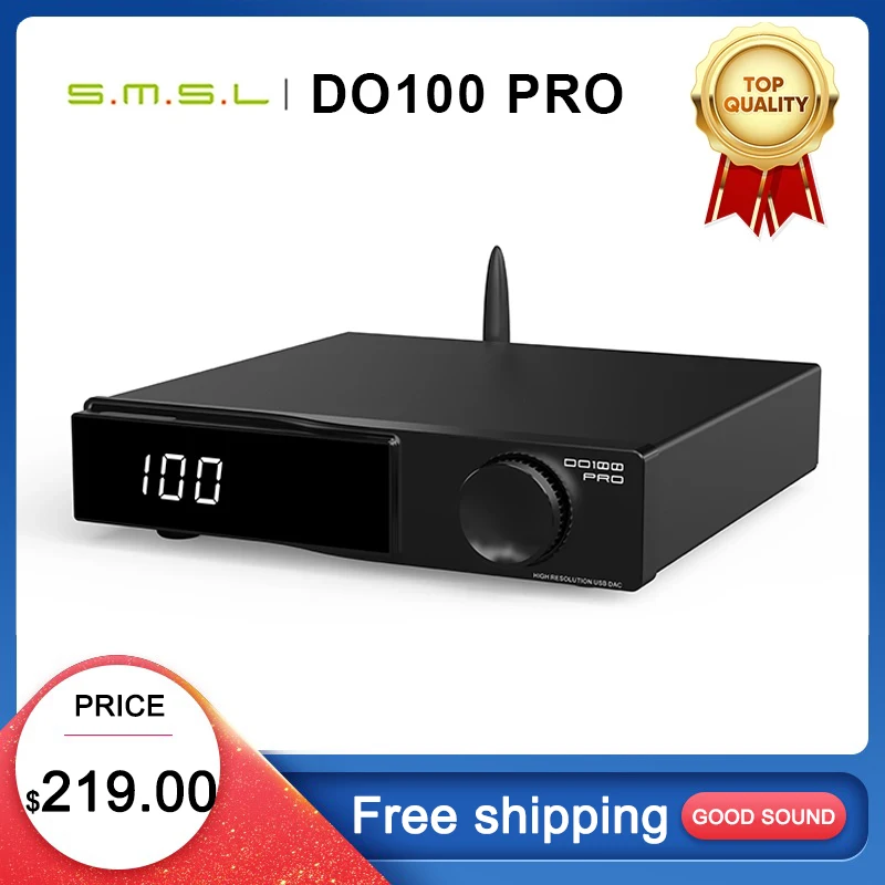 

SMSL DO100 Pro Hi-Res MQA DAC Dual ES9039Q2M Decoder Bluetooth5.1 DSD512 OPA1612 HDMI-ARC High End Digital DAC For PS5 DO100pro