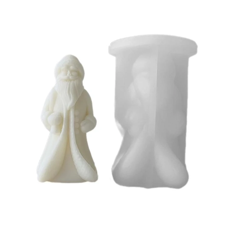 T4MD Christmas Santa Epoxy Resin Mold Non-stick Scented Silicone Mold DIY Plasters Crafts Table Ornament Tool Nonstick