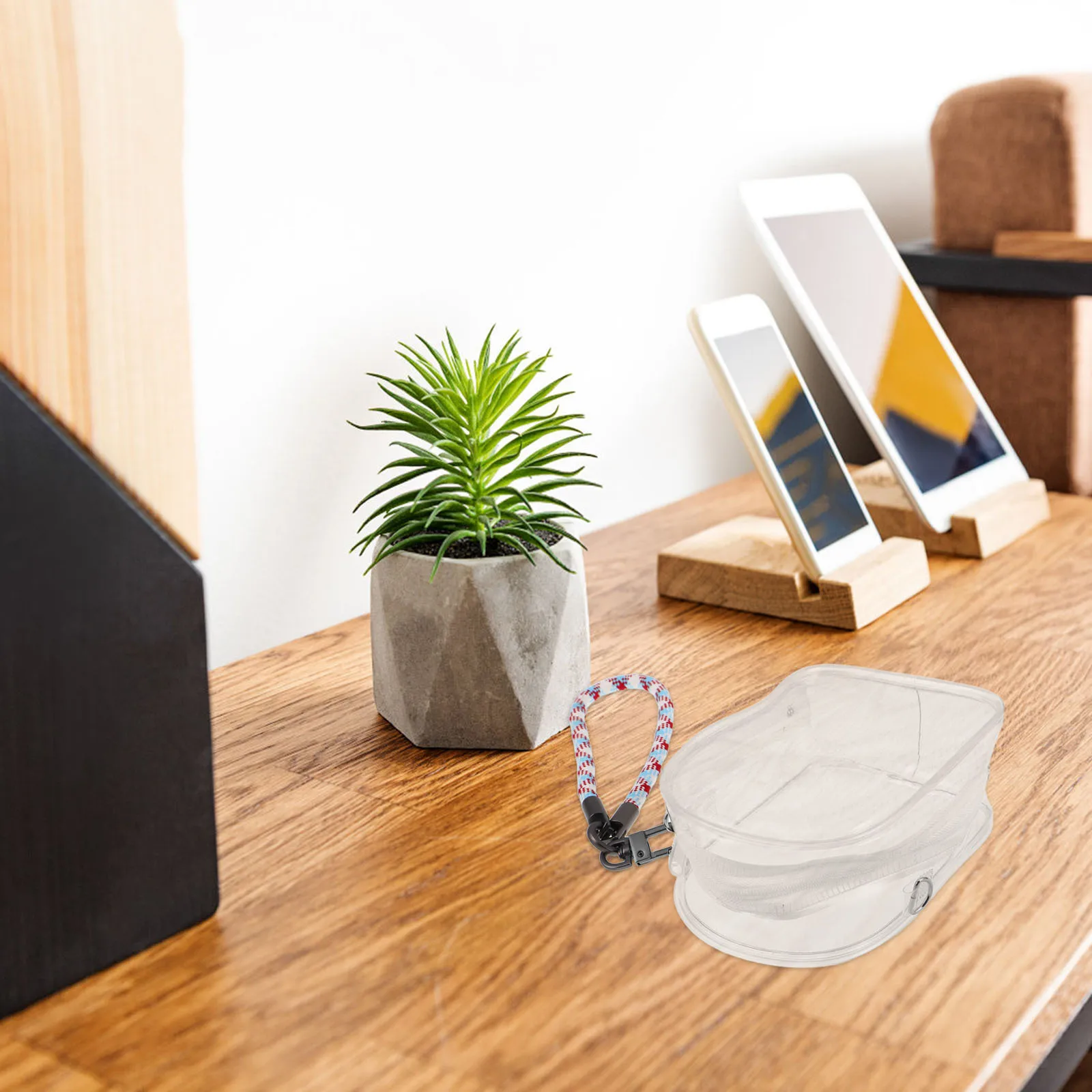 

1pcs Clear Storage Bag Zipper Closure Transparent Organizer For Pvc Figures Small Collectibles Portable Carrying Case Woven