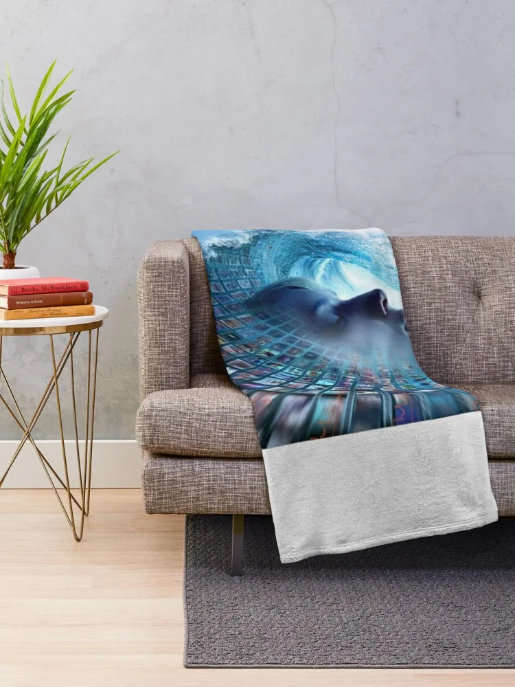 Information overload, conceptual image (C009/6554) Throw Blanket Giant Sofa Luxury Designer Blankets