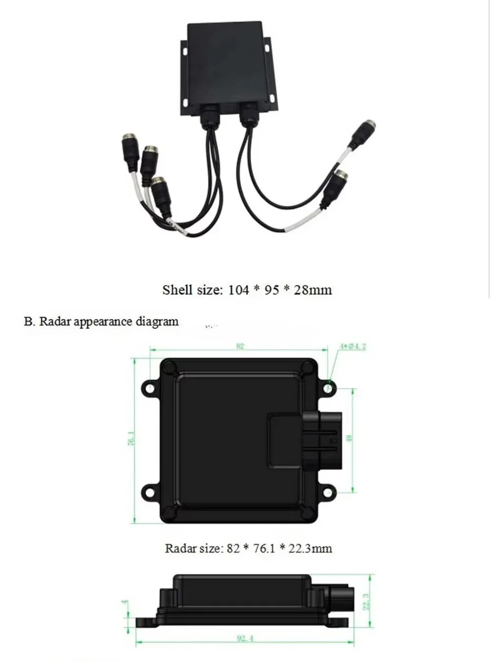 

77GHz millimeter wave radar vehicle safe driving collision avoidance BSD early warning system truck forklift collision system