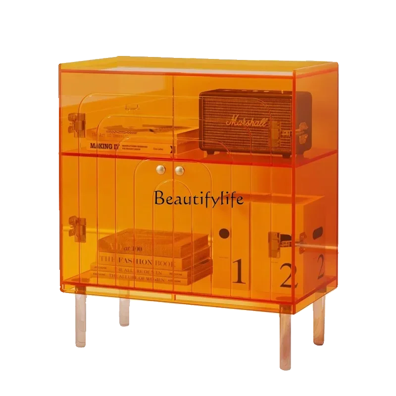 

L*Modern simple dining side porch cabinet small apartment living room aisle acrylic rack