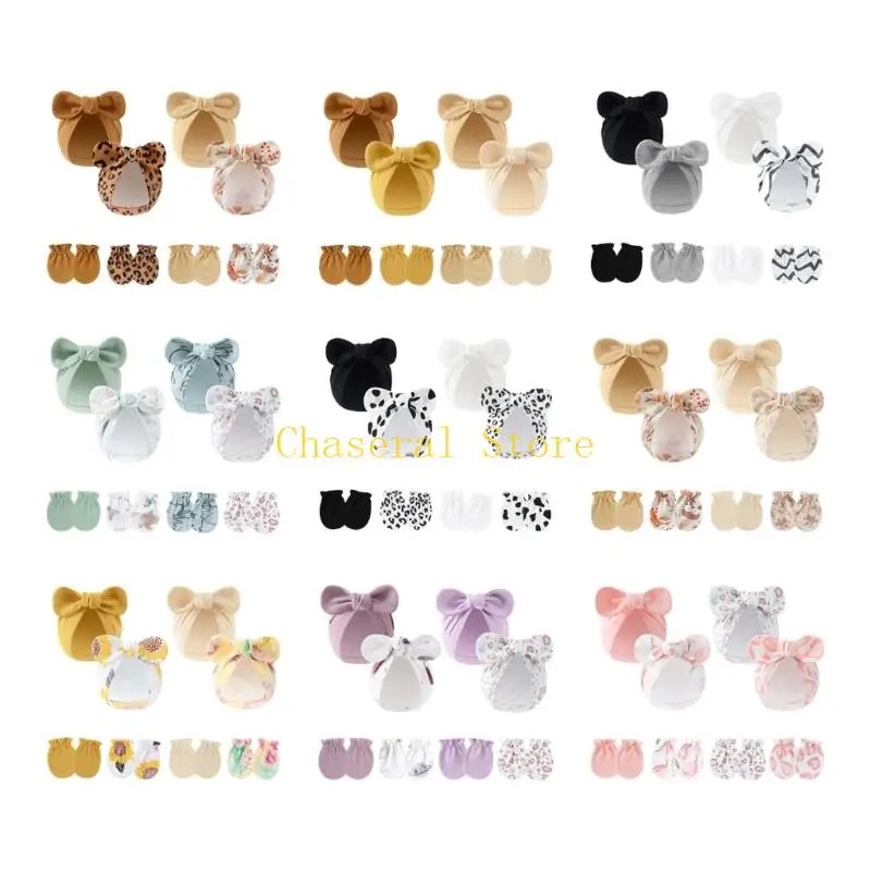 E7CE 4 مجموعة القبعات القوية القوية مع القفازات المطابقة لتصميم قفازات مضادة للخدش