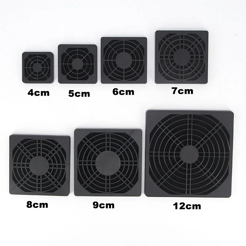 Dustproof Net for 40mm 50mm 60mm 80mm 90mm 120mm PC Case Fan Dust Filter Guard Grill Protector Cover Plastic Computer Fan