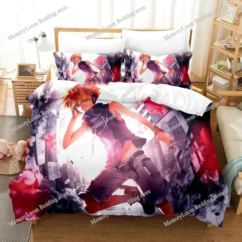 Game The World Ends With You Bedding Set Boys Girls Twin Queen Size Sakuraba Neku Duvet Cover Pillowcase Bed Kids Adult