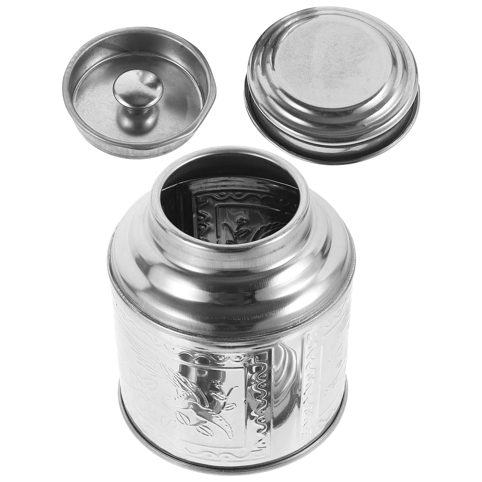 

Stainless Steel Canister Loose Leaf Tea Box 100g Airtight Portable Loose Leaf Box Storage Container For Coffee Sugar