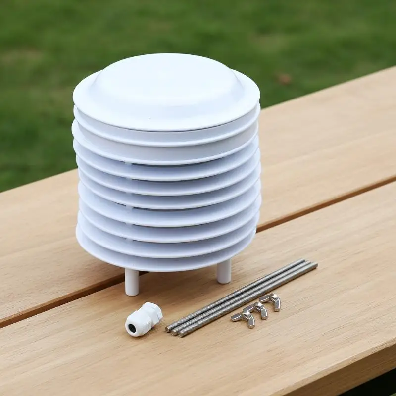 New 1pc ABS Weather Station Shelter 6-10 Floors Round Weather Louver Box For Empty Instrument Shelter Meteorological Screen