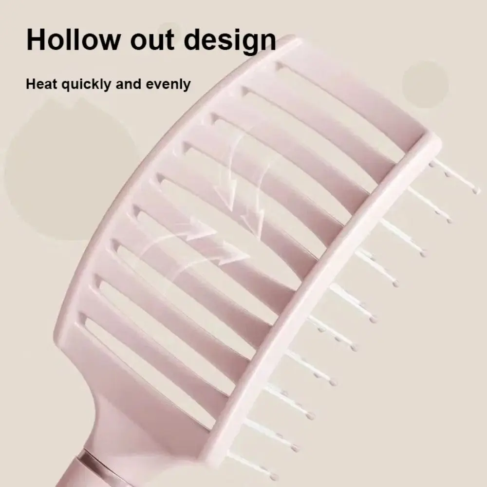 

Portable Arc Structure Hair Styling Hollow Comb Scalp Massage Comb Air Cushion Comb For Curly Hair Long Hair