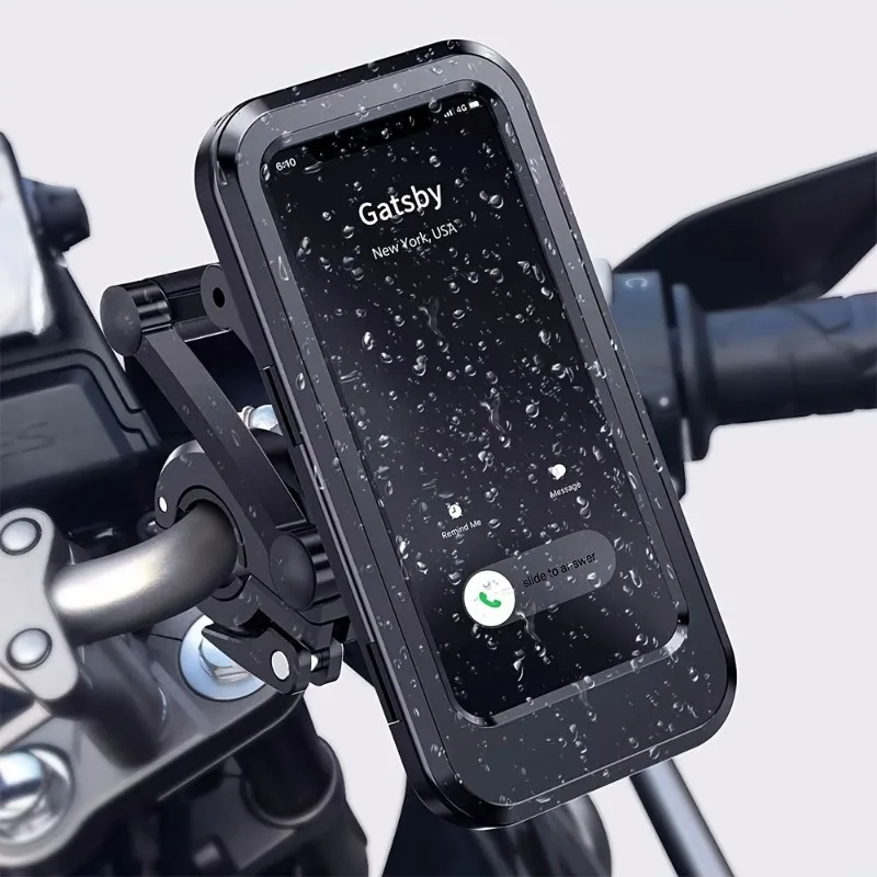 Waterproof Shock‑Absorbing Magnetic Phone Holder, 360° Adjustable Mount for Motorcycle, E‑Bike, Delivery Riders GPS Bracket