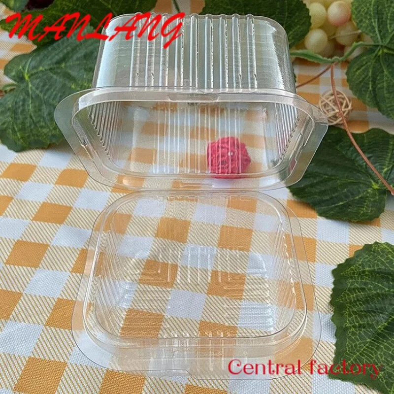 Custom  Takeaway Fast Food Clamshell Containers Food Packaging Plastic Pet Transparent ROSIN Hamburger Packaging Box