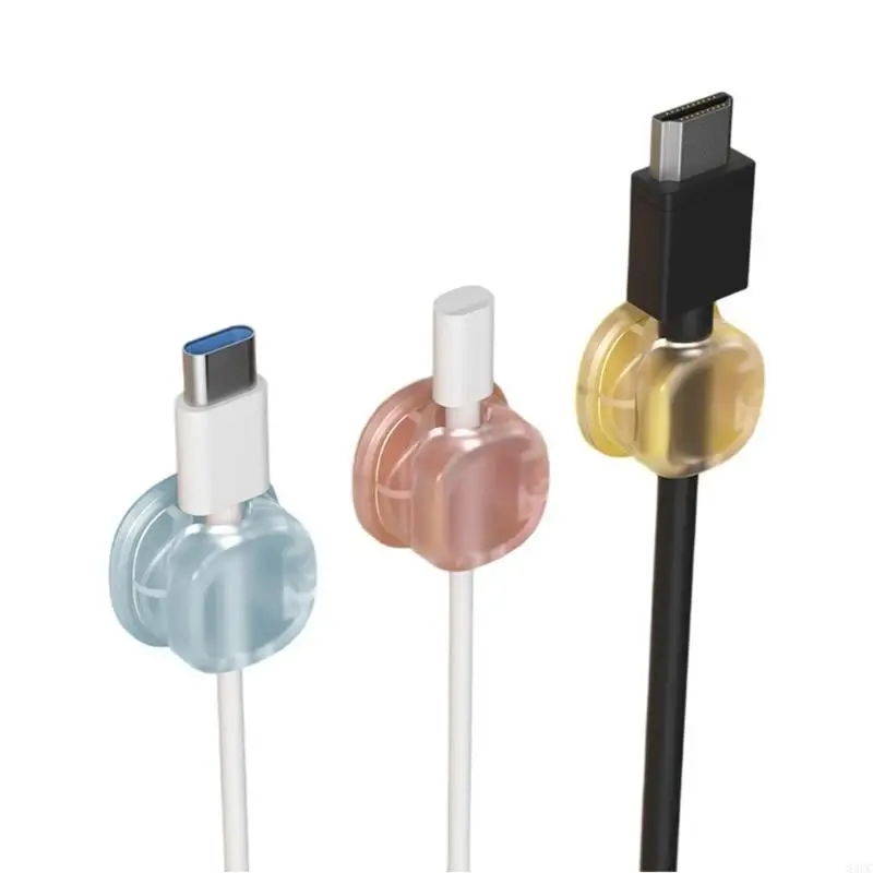 

3pcs Clips с сильными клейкими кабельными держателями для настенной настенной настенный домашний офис управление кабелем видео