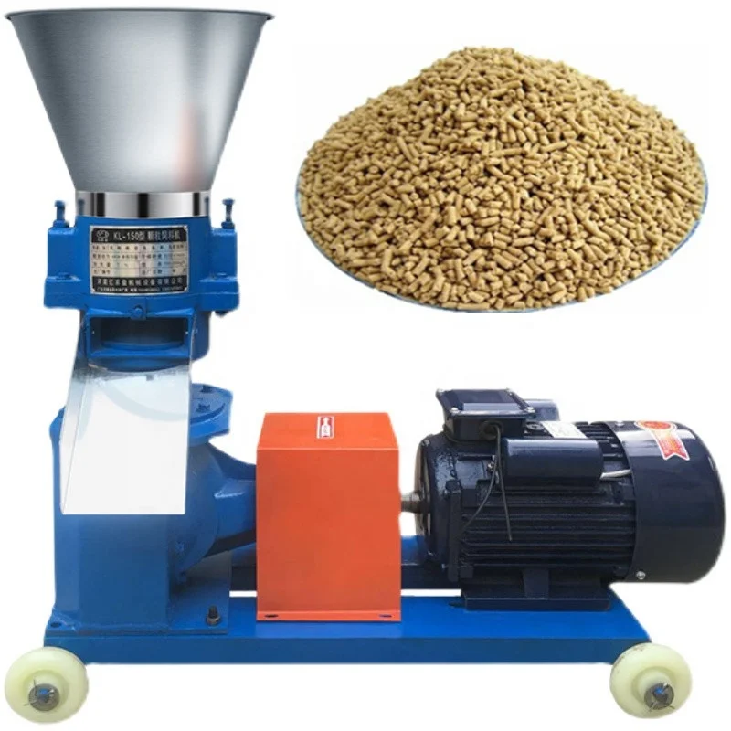 Cheap 2.5mm 3mm 4mm 5mm Poultry Fish Feed Processing Machines 220v/380v Animal Feed Pellet Machine for Sell with Grinding Disc