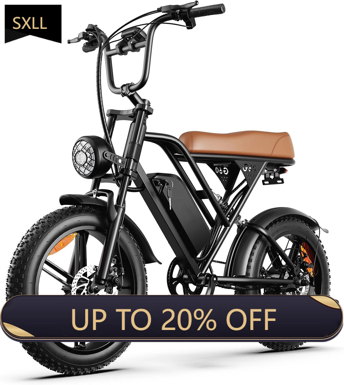 

SXLL Yunqi G60 UK Electric City Mountain Bike Electric Riding Professional Black + Brown Lithium Battery 1500W Brushless Motor