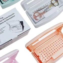 Plastic Sterilization Tray for Tweezers Eyelash Extensions Nail Art Manicure Equipment Storage Organizer Tool Box