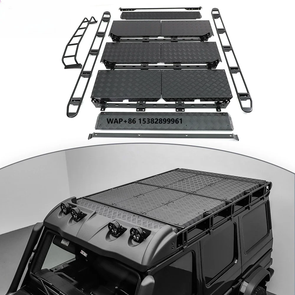 

G Class W463 4x4 ² Roof Rack with Rear Ladder for 1990-2018 Year All G Lass G63 G500 G55 G550 Roof Luggage Rack with Ladder