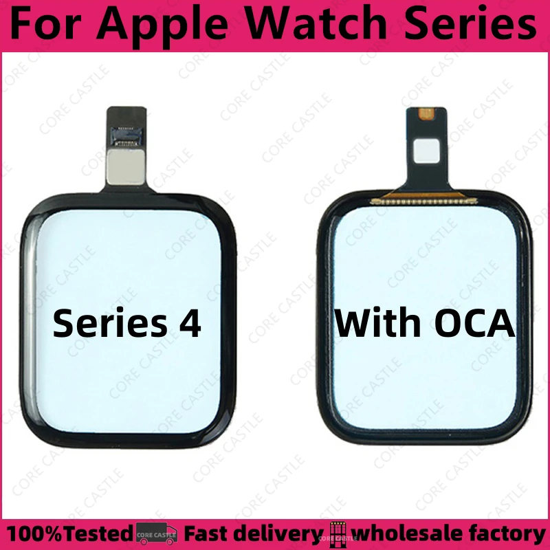 

For Apple Watch Series S4 40MM 44MM OLCD Touch Screen Dgitizer Glass Lens Panel high quality Repair Parts With Pre-installed OCA