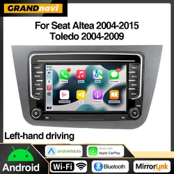 Android 13 Car Radio LHD For Seat Altea 2004-2015/Toledo 2004-2009 Car Multimedia Player CarPlay GPS 2 Din Navigation Head Unit