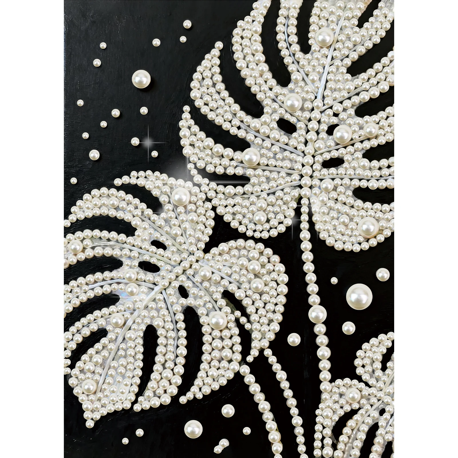 DIY Pearl Diamond Art Painting kits for Adult and Beginner,Big leaves Sparkling Art Painting Craft Home Wall Decor handmade Gift