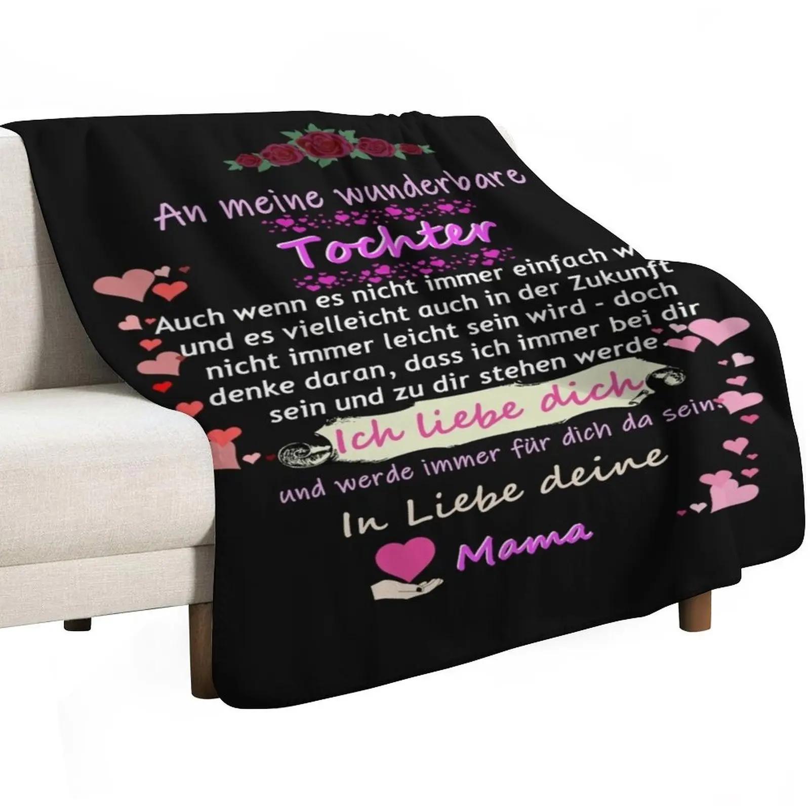 Wonderful daughter-mother saying Throw Blanket Beach Sofas For Decorative Sofa Soft Plush Plaid Hair Blankets