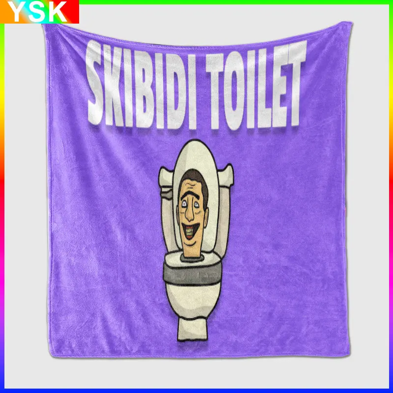 

Spring & Autumn Skibidi Toilet Toilet Person Two-dimensional Fashion Trend Printed Soft Farley Blanket Sofa Cover Nap Blanket