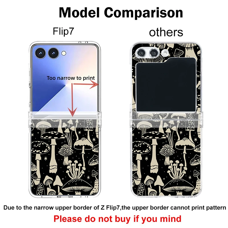Colored Flowers Print Phone Case For Samsung Galaxy Z Flip 7 FE 6 5 4 3 5G Folding Hard PC Clear Cover For Samsung Z Flip7 Flip6 view 6