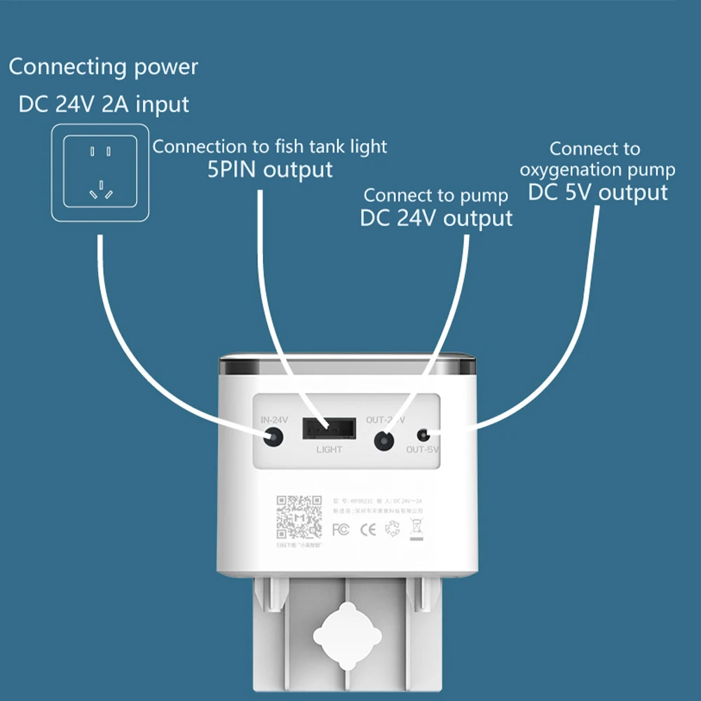 Imagem -03 - Wifi Alimentador Automático de Peixes para Aquário Aplicativo Inteligente Controle Remoto Usado com Luzes Inteligentes do Aquário Novo