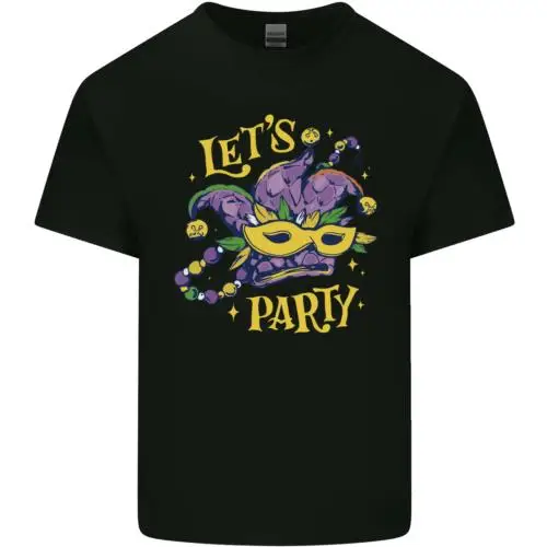 Mardi Gras Lets Party Mens Cotton T-Shirt Tee Top