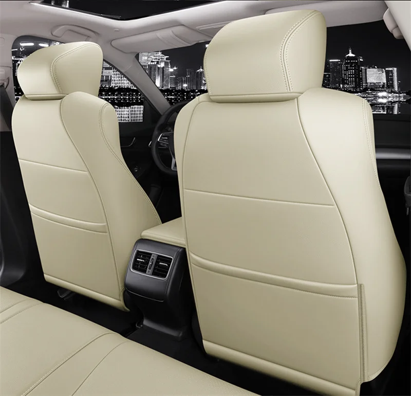 Maßgefertigte Autositzbezüge für 5 Sitze, Komplettset, hochwertiges Leder, speziell für Honda Civic, CRV, Accord, HRV. – Detail 32