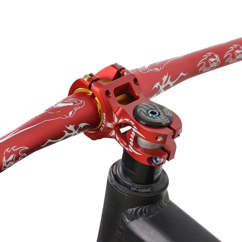 

Short Bike Stem 25.4Mm Aluminum Alloy Lightweight Hollow Design Electroplated Handlebar Riser For Mountain Cross-Country