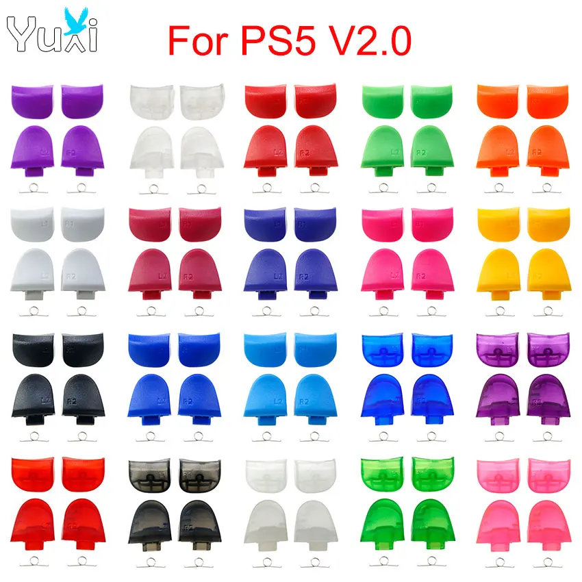 YuXi BDM-020 V2.0 Controlller Buttons Kit Replacement Part for PS5 V2 Gamepad L1 R1 L2 R2 Trigger Button Key With Springs