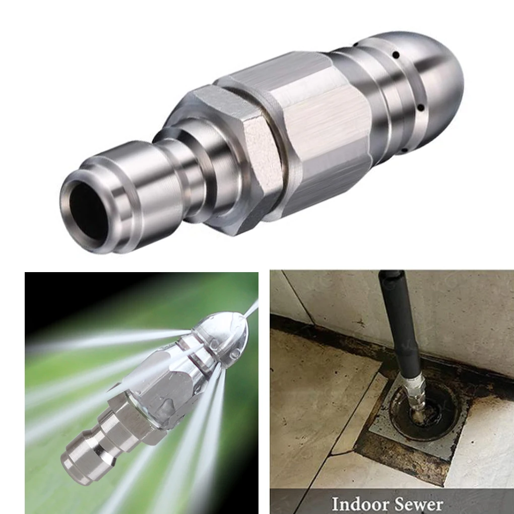 

1pc Sewer Jetter Nozzle 5000PSI Sewer Jetter Pressure Drain Jetter Hose Nozzle 1/4 Pressure Washer Jetter Nozzle For Cleaning