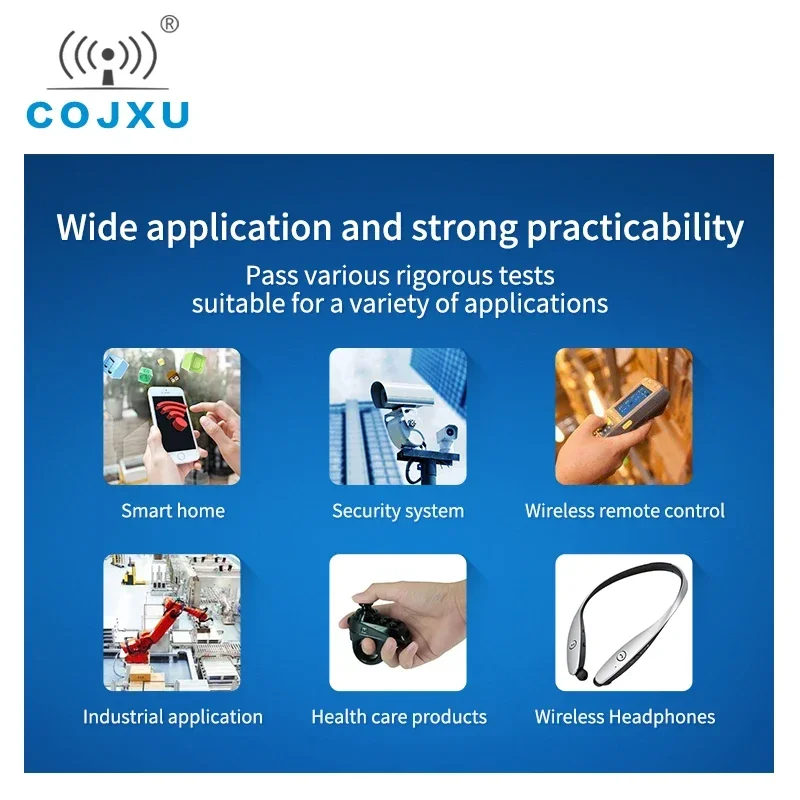 Si24R1 RF Module 2.4GHz 20dBm 100mW 1.8km Range SMD Package cojxu E01C-ML01DP4 Transceiver Module for Replacement of nRF24L01
