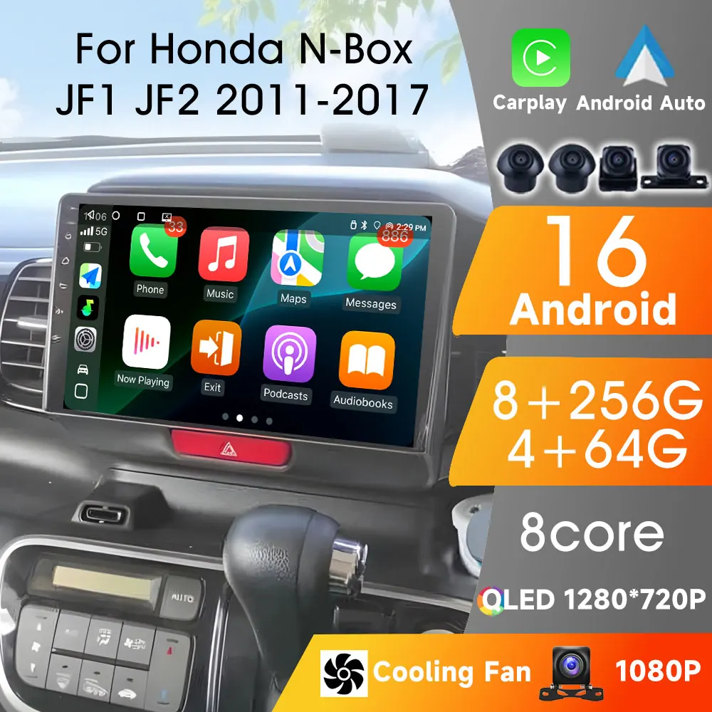 

Autoradio For Honda N-Box JF1 JF2 2011-2017 Carplay Android Auto Wireless Car Radio Video Stereo Android 16 Player Multimedia