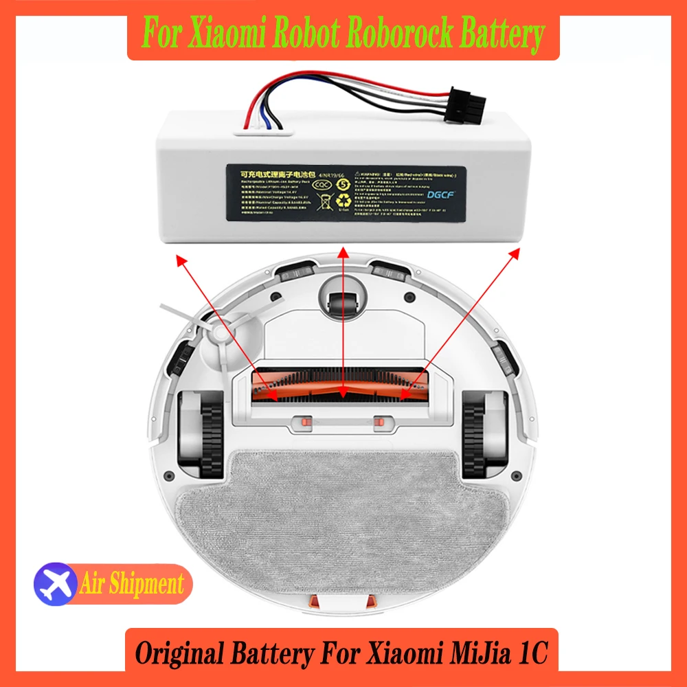 

2023 Newly upgraded 14.4V battery robot vacuum cleaner 1C Xiaomi Mijia 1C battery STYTJ01ZHM robot vacuum cleaner