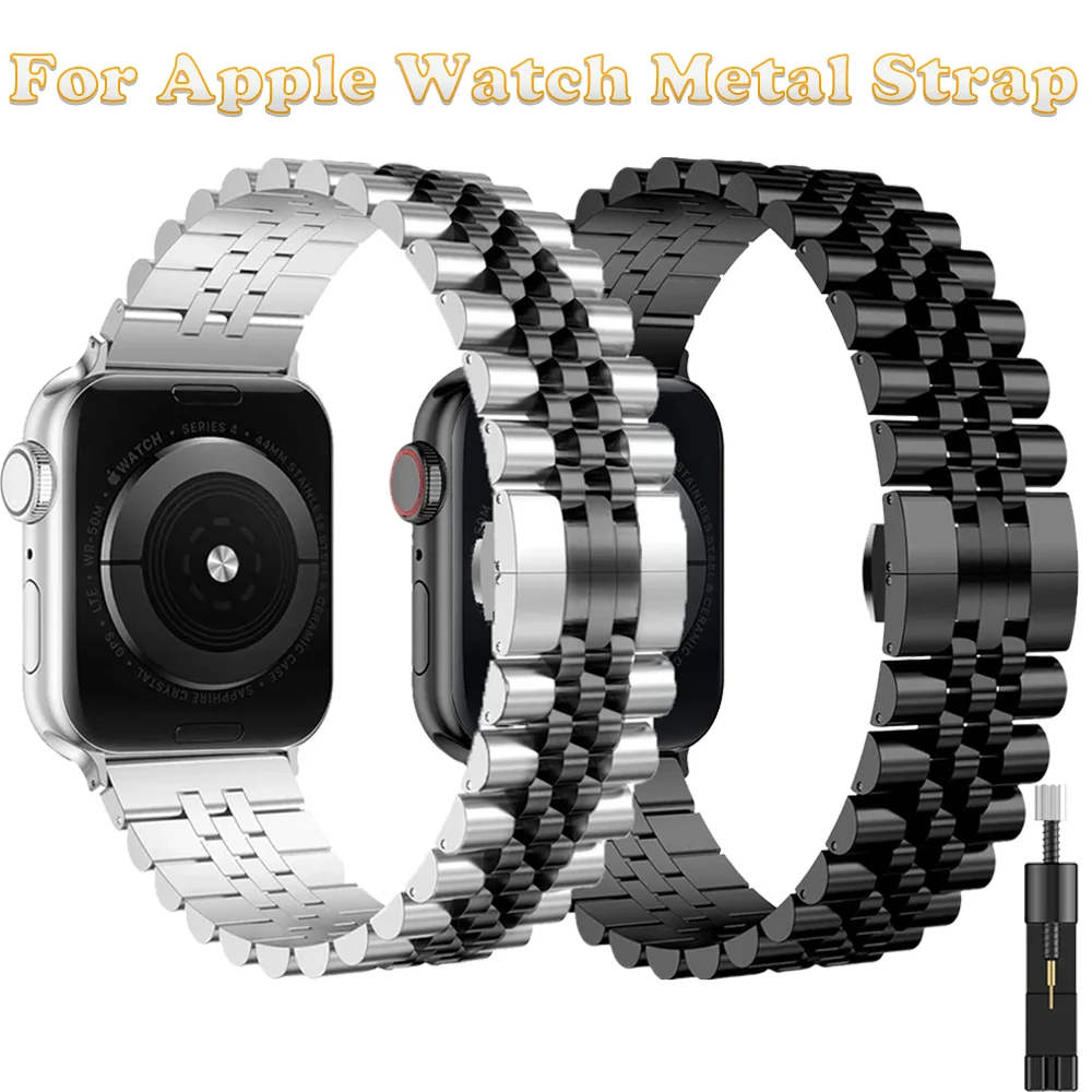 

Металлический ремешок для Apple Watch Band 49 мм 46 мм 42 мм 45 мм 41 мм 44 мм 40 мм Браслет из нержавеющей стали для iWatch Ultra 11 10 9 8 7 6 5 4 SE